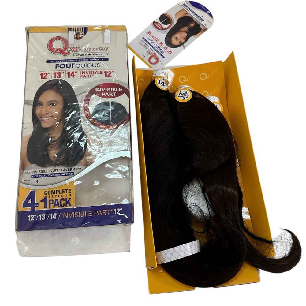 100% Human Hair 4 Color Shown 1B 4pcs